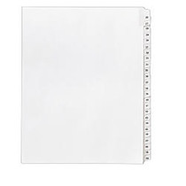 Avery; Allstate;-Style 30% Recycled Collated Legal Exhibit Dividers, 8 1/2 inch; x 11 inch;, White Dividers/White Tabs, 26&ndash;50, Set Of 25 Tabs