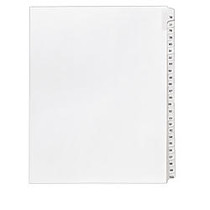 Avery; Allstate;-Style 30% Recycled Collated Legal Exhibit Dividers, 8 1/2 inch; x 11 inch;, White Dividers/White Tabs, 76&ndash;100, Pack Of 25 Tabs