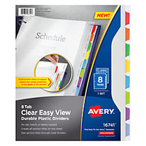 Avery; Easy Peel; Large Label Tab Dividers, 8-Tab, White