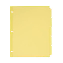 Avery; Plain Tab Write-On Dividers, 8 1/2 inch; x 11 inch;, 30% Recycled, Buff Dividers/Buff Tabs, 5-Tab, Box Of 24
