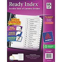 Avery; Ready Index; 30% Recycled Table Of Contents Dividers, 1-15