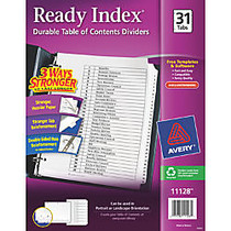 Avery; Ready Index; 30% Recycled Table Of Contents Dividers, 1-31