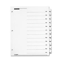 Cardinal; OneStep; Printable Table Of Contents And Dividers, 8 1/2 inch; x 11 inch;, January-December, White