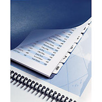 GBC; Customizable Index Tabs, 8-Tab, White