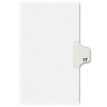 Kleer-Fax Legal Individual Number Index Divider - 1 Printed Tab(s) - Digit - 17 - 25 Tab(s)/Set - 8.50 inch; Divider Width x 11 inch; Divider Length - Letter - White Divider - White Tab(s) - 25 / Pack