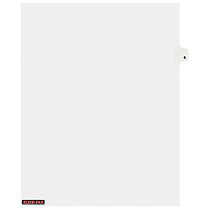 Kleer-Fax; Individual Tab 100% Recycled Legal Exhibit Dividers, Side Tab, Letter Size, Bold Font, 6