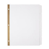 Office Wagon; Brand Erasable Big Tab Dividers, 5-Tab, White, Pack Of 2 Sets
