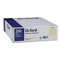 Oxford; Manila Tab Dividers, Blank, 5-Tab, Box Of 50 Sets