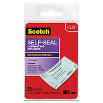 3M&trade; Self-Sealing Laminating Business Card Pouch, 2 7/8 inch; x 3 7/8 inch;, Box Of 25