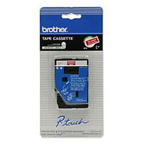 Brother; TC-54Z1 White-On-Red Tape, 0.38 inch; x 25'