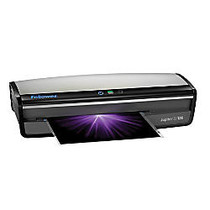 Fellowes; Jupiter&trade; 2 Laminator With Pouch Starter Kit, 125, 12 inch; Entry Width, 5 1/8 inch;H x 8 3/16 inch;W x 21 1/4 inch;D, Silver/Black