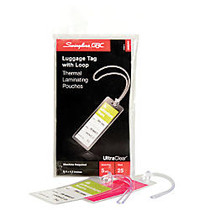 Swingline; GBC; UltraClear&trade; Thermal Laminating Pouches, Luggage Tag With Loop, 5 Mils, 2.5 inch; x 4.25 inch;, Pack Of 25