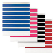 DiVoga; Stripes 2-Pocket Poly Portfolio, 8 1/2 inch; x 11 inch;, Assorted Colors