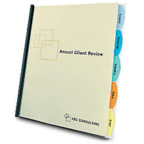 GBC; Slide-N-Bind Viewtab Report Cover, 5-Tab, 8 1/2 inch; x 11 inch;