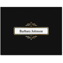 Geographics Window Document Cover - Letter, A4 - 8 17/64 inch; x 11 11/16 inch;, 8 1/2 inch; x 11 inch;, 8 inch; x 10 inch; Sheet Size - Black, Gold - Recycled - 5 / Pack