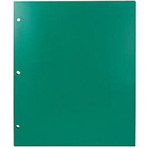 JAM Paper; 3-Hole-Punched 2-Pocket Presentation Folders, 9 inch; x 12 inch;, 1 inch; Capacity, Green, Pack Of 6
