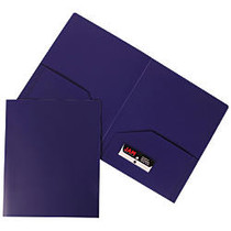 JAM Paper; Heavy-Duty 2-Pocket Presentation Folders, 9 inch; x 12 inch;, 1 inch; Capacity, Purple, Pack Of 6