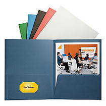 Office Wagon Brand 2-Pocket Folders without Fasteners, Assorted, Pack of 24