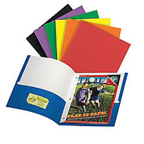 Office Wagon; Brand 3-Prong Portfolio With 2 Pockets, Assorted Colors