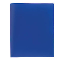 Office Wagon; Brand Poly 2-Pocket Portfolio, Blue