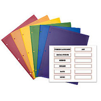 Office Wagon; Brand Subject 2-Pocket Poly Portfolios, Letter Size, Assorted Colors, Pack Of 6