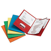 Office Wagon; Brand Twin-Pocket Portfolios With Fasteners, Assorted Colors, Pack Of 25