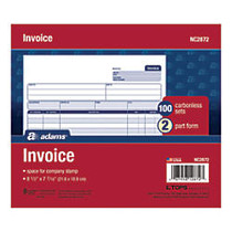 Adams; Carbonless Invoice Unit Sets, 2-Part, 8 1/2 inch; x 7 7/16 inch;, Multicolor, 100 Sets Per Pack, 6 Packs Per Carton