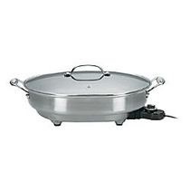 Cuisinart; 12 inch; x 15 inch; Electric Skillet, Silver