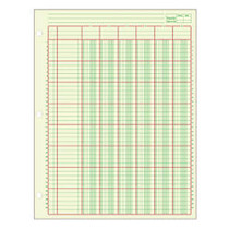 Adams; Analysis Pad, 8 1/2 inch; x 11 inch;, 100 Pages (50 Sheets), 6 Columns, Green