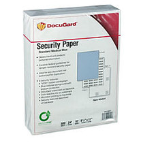 DocuGard Medical Prescription Papers, Standard Medical 6, 1-Part, 8 1/2 inch; x 11, 500 Sheets, Blue