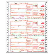 ComplyRight 1098-T Continuous Tax Forms, Copies A, State, B And C, 4-Part, 9 inch; x 11 inch;, Pack Of 100 Forms