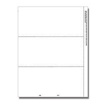 ComplyRight 1099/W-2 Inkjet/Laser Blank Tax Forms, 3-Up Horizontal Style, 8 1/2 inch; x 11 inch;, Pack Of 50 Forms