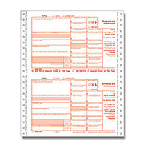 ComplyRight 1099-DIV Continuous Tax Forms, 3-Part, Copies A, B And C, 9 inch; x 11 inch;, Pack Of 100