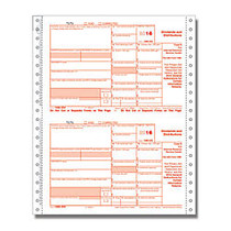 ComplyRight 1099-DIV Continuous Tax Forms, 4-Part, Copies A, State, B And C, 9 inch; x 11 inch;, Pack Of 100