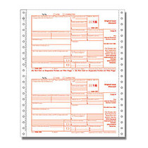 ComplyRight 1099-OID Continuous Tax Forms, Copies A, State, B And C, 4-Part, 9 inch; x 11 inch;, Pack Of 100 Forms