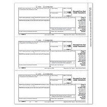 ComplyRight 1099-S Inkjet/Laser Tax Forms, Copy C For Filer's Records, 1-Part, 8 1/2 inch; x 11 inch;, White, Pack Of 50 Forms