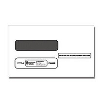 ComplyRight Double-Window Envelopes For 1095-B Portrait Employee Copy Tax Forms, 5 5/8 inch; x 9 inch;, White, Pack Of 100