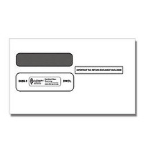 ComplyRight Double-Window Envelopes For W-2 Tax Forms, 5 5/8 inch; x 9 1/4 inch; , White, Pack Of 100