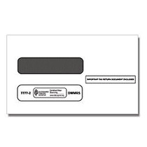 ComplyRight Double-Window Self-Seal Envelopes For 1099 Laser And Continuous Tax Forms, 5 5/8 inch; x 9 inch;, Pack Of 50