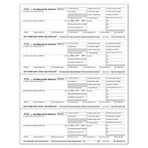 ComplyRight W-2 Tax Forms, Inkjet/Laser, Employer Copy 1, Horizontal Style, 4-Up, 1-Part, 8 1/2 inch; x 11 inch;, White, Pack Of 50 Forms