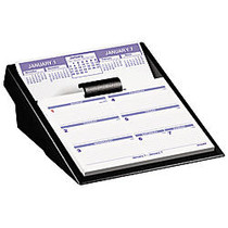 AT-A-GLANCE; Flip-A-Week; Desk Calendar Refill, 5 5/8 inch; x 7 inch;, 30% Recycled, Black/Blue, January-December 2017