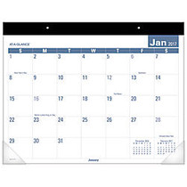 AT-A-GLANCE Easy-To-Read Monthly Desk Pad Calendar, 22 inch; x 17 inch;, 30% Recycled, January-December 2017