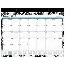 AT-A-GLANCE; Fashion Monthly Desk Pad Calendar, 22 inch; x 17 inch;, 30% Recycled, Madrid, January to December 2017