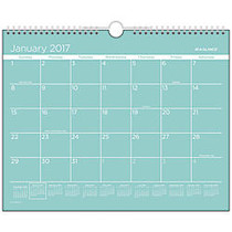 AT-A-GLANCE; Monthly Wall Calendar, Color Play, 15 inch; x 12 inch;, 30% Recycled, Teal, January to December 2017