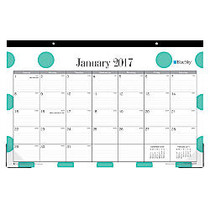 Blue Sky&trade; Monthly Desk Pad Calendar, 17 inch; x 11 inch;, 50% Recycled, Penelope, January-December 2017