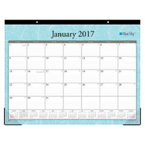 Blue Sky&trade; Monthly Desk Pad Calendar, 22 inch; x 17 inch;, 50% Recycled, Knightsbridge, January-December 2017