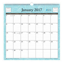 Blue Sky&trade; Monthly Wall Calendar, 12 inch; x 12 inch;, 50% Recycled, Knightsbridge, January&ndash;December 2017