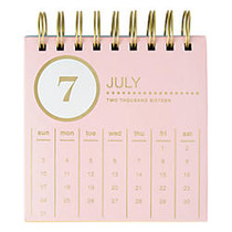 Divoga; Monthly Easel Desk Calendar, 5 inch; x 5 inch;, Whimsical Wonder, July 2016 to June 2017