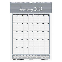 Monthly Dated Wall Calendar, 8 1/2 inch; x 11 inch;, White, January to December 2017 (AbilityOne NSN6007564)