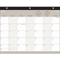 Office Wagon; Brand Academic Monthly Desk Pad Calendar, 8 1/2 inch; x 11 inch;, Johnny, July 2017 to June 2018